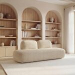 Canapé Convertible Colin 2 Places Tissu Texturé Beige Casanova Paris