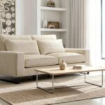 Canapé Magda 2 Places Tissu Chenille Beige Casanova Paris